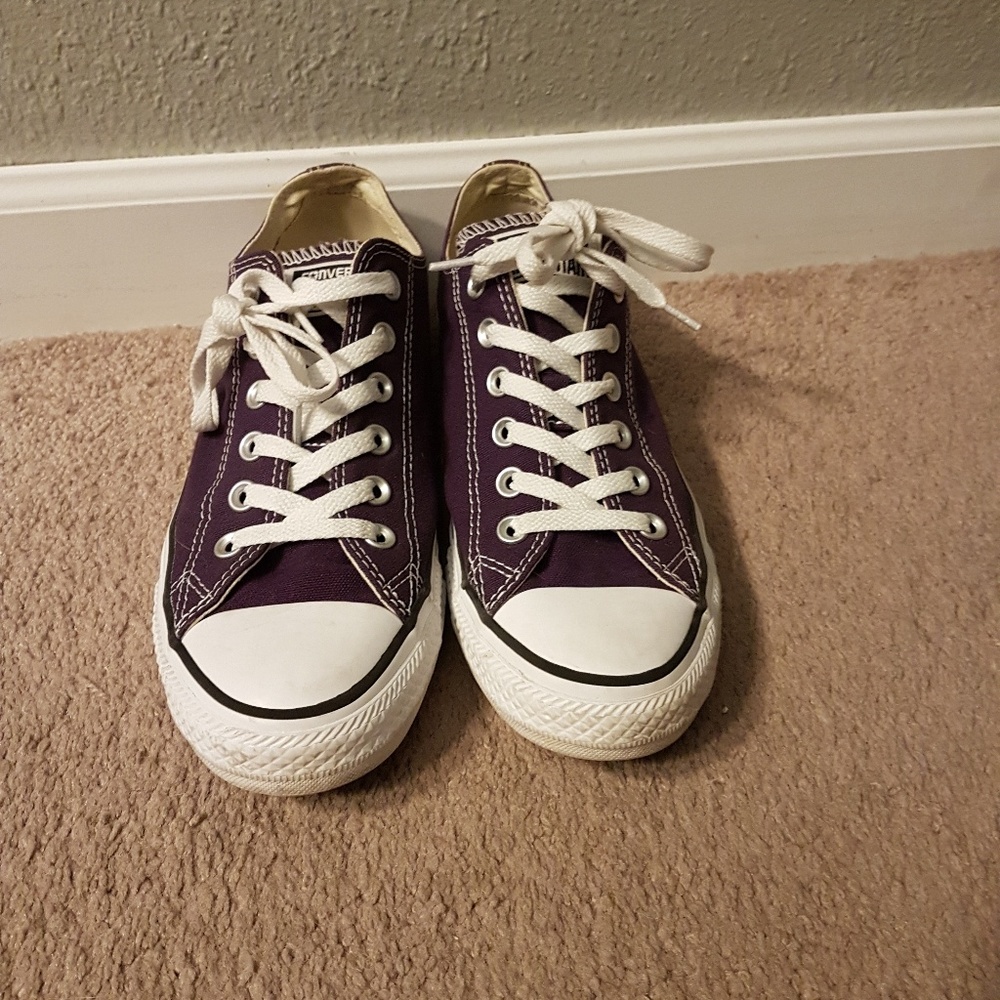 Purple Low Top Chuck Taylors Converse